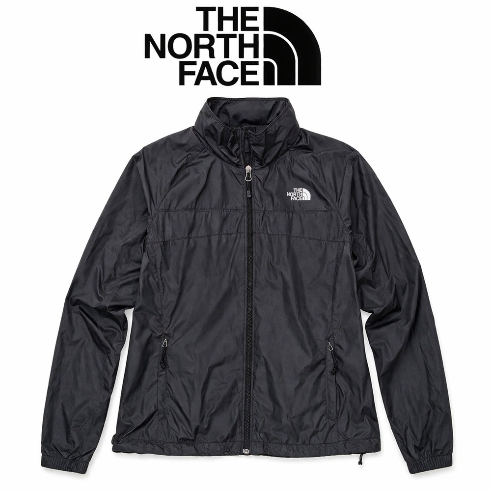 The North Face Black Windbreaker Jacket Women's Medium Lightweight Zip